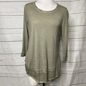 crosby. sage green boho split top small